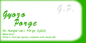 gyozo porge business card