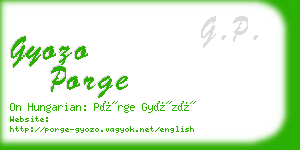 gyozo porge business card